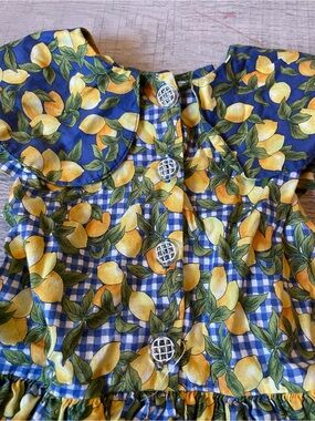 Beautiful Vintage Cotton Collection Girls Lemon Dress